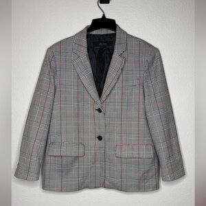 ZARA OVERSIZED PLAID BLAZER‎ ZW COLLECTION Women’s Size M Career Officecore